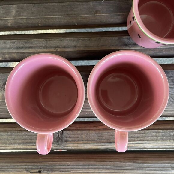 Fiesta Watermelon by Homer Laughlin Set of 4 Mugs 10-oz Round Handle USA Retired - Picture 7 of 14